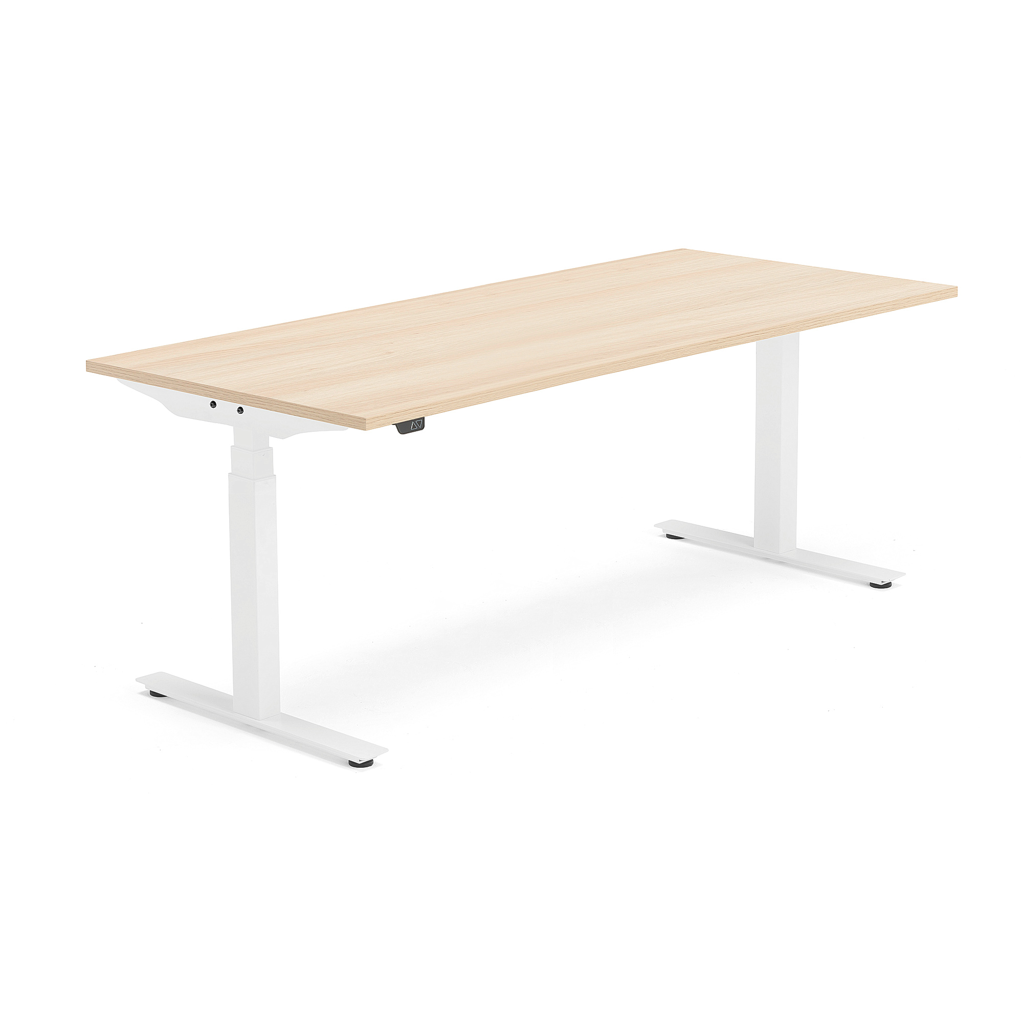 Levně Výškově nastavitelný stůl MODULUS, 1800x800 mm, bílý rám, dub