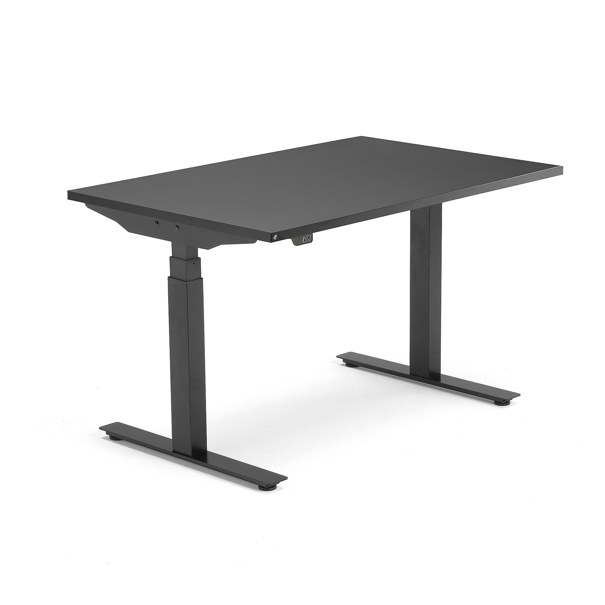 Levně Výškově nastavitelný stůl Modulus, 1200x800 mm, černý rám, černá